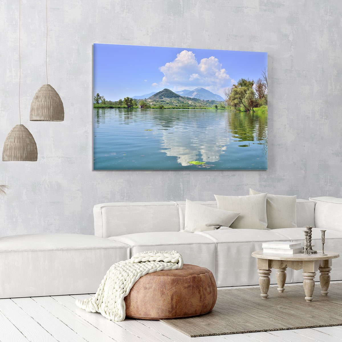 Lake of Posta Fibreno Canvas Print or Poster