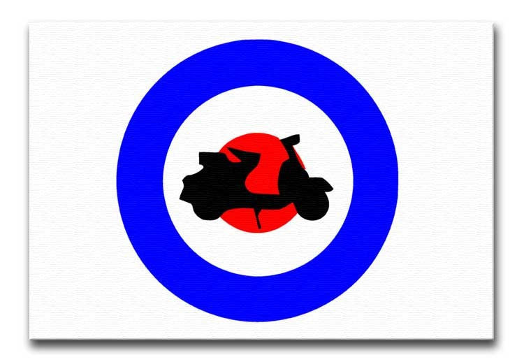 Lambretta Mod Target Print - Canvas Art Rocks - 1