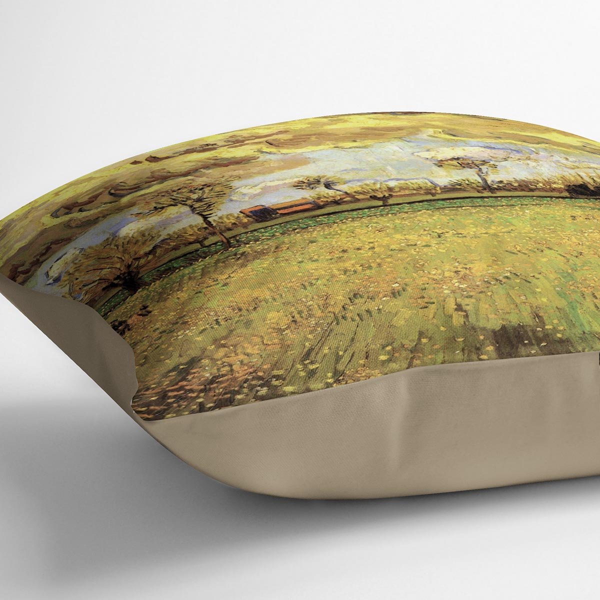 Landscape Under a Stormy Sky by Van Gogh Throw Pillow