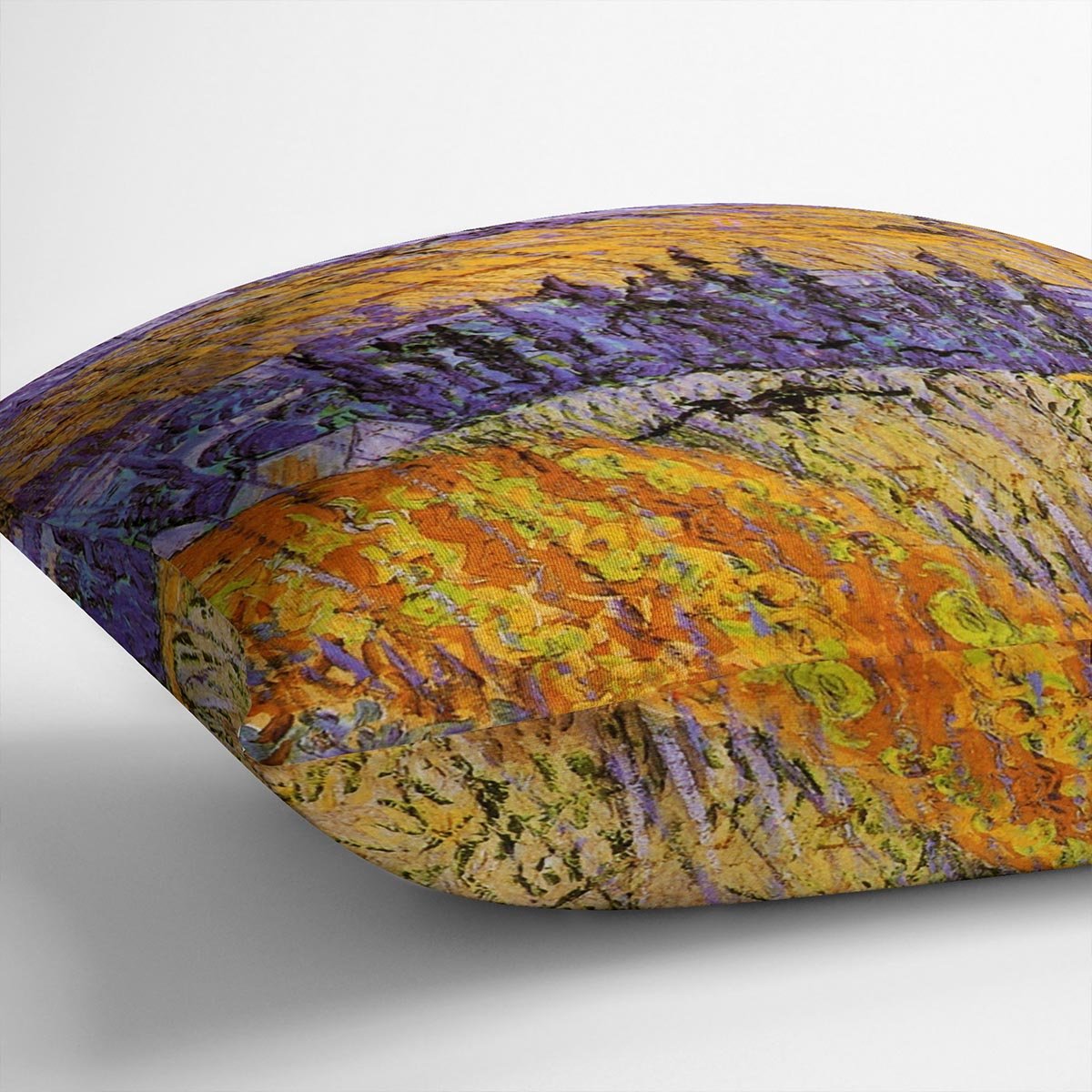 Landscape at Auvers in the Rain by Van Gogh Throw Pillow