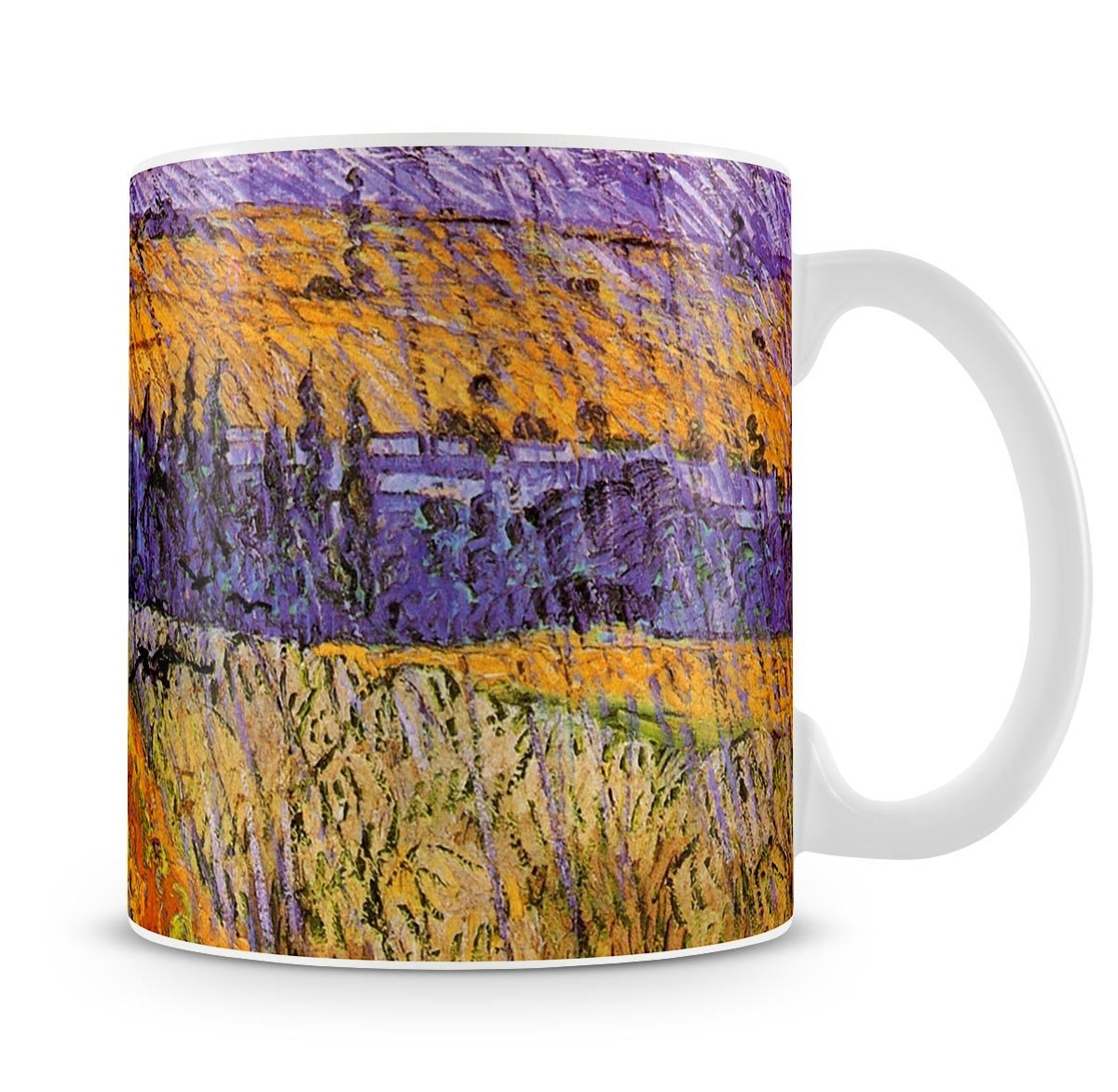 Landscape at Auvers in the Rain by Van Gogh Mug - Canvas Art Rocks - 4