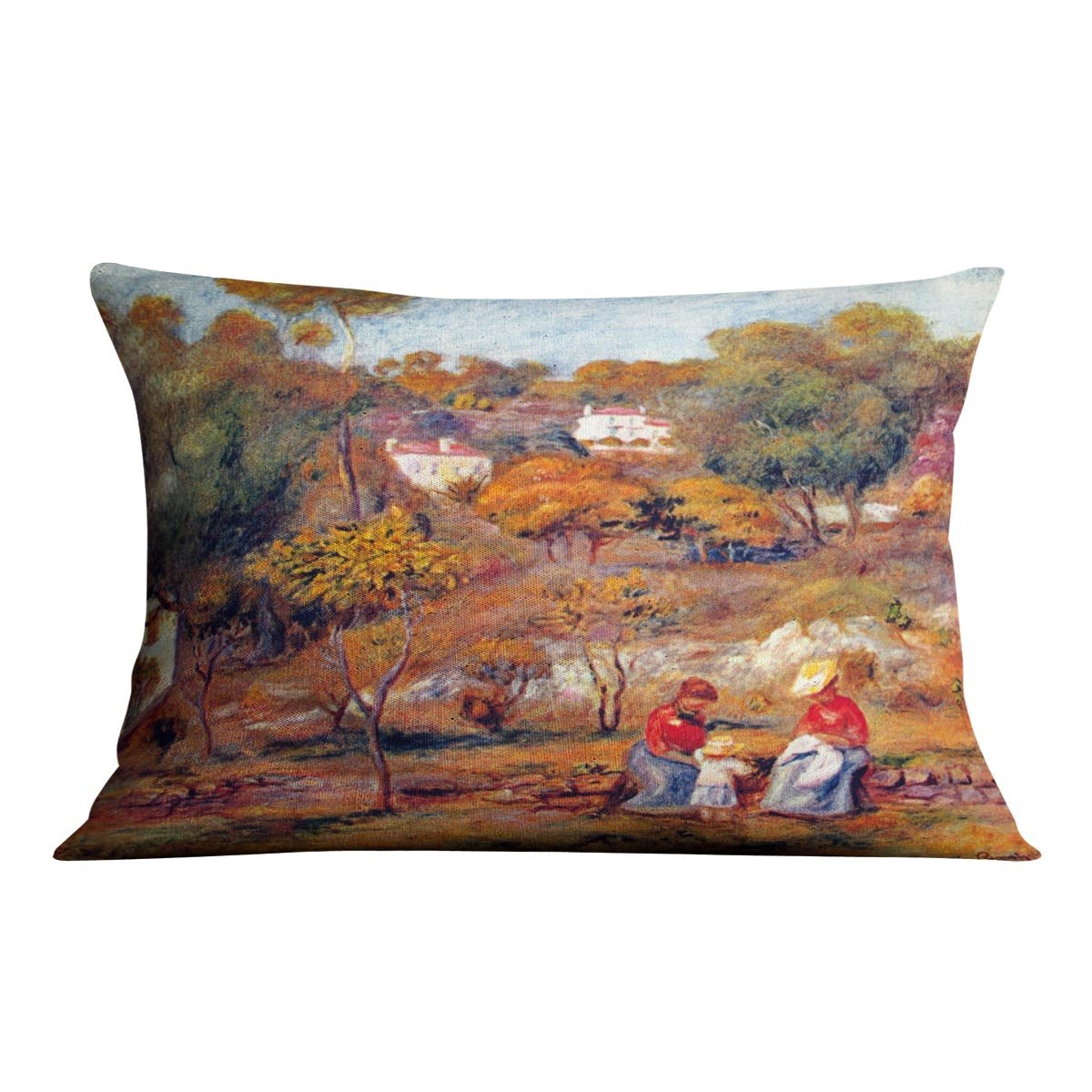 Landscape at Cagnes by Renoir Throw Pillow
