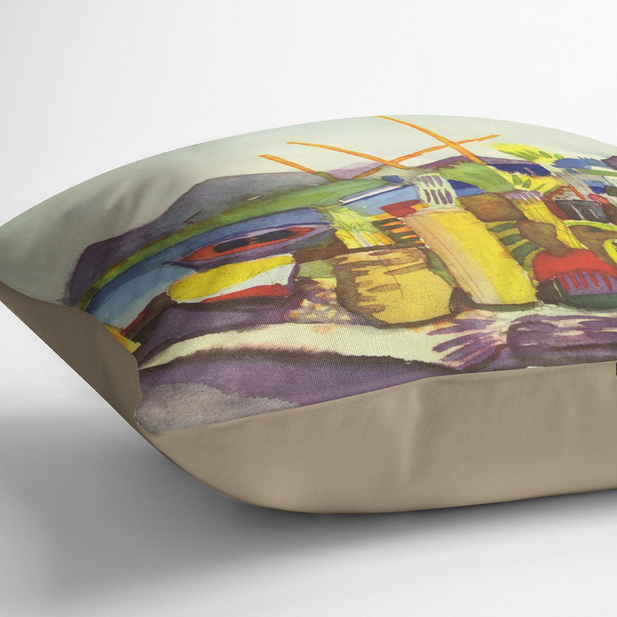 Landscape at Hammamet by Macke Cushion - Canvas Art Rocks - 2