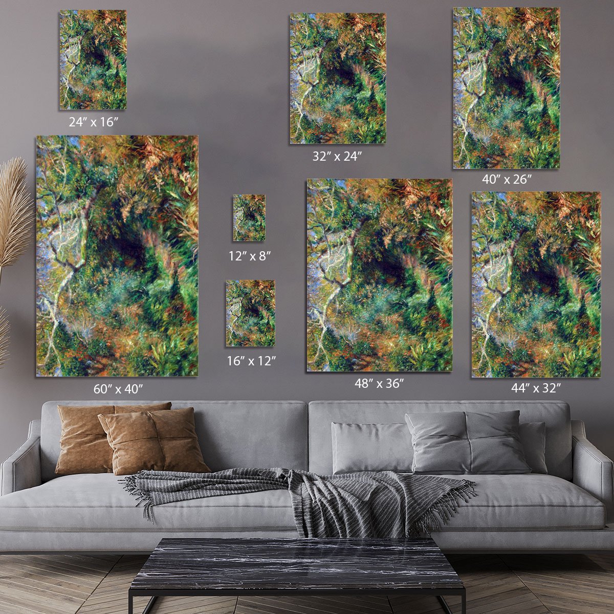 Landscape in southern France by Renoir Canvas Print or Poster