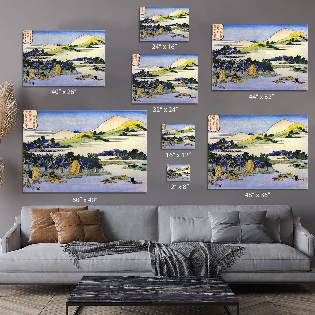 Landscape of Ryukyu by Hokusai Canvas Print or Poster