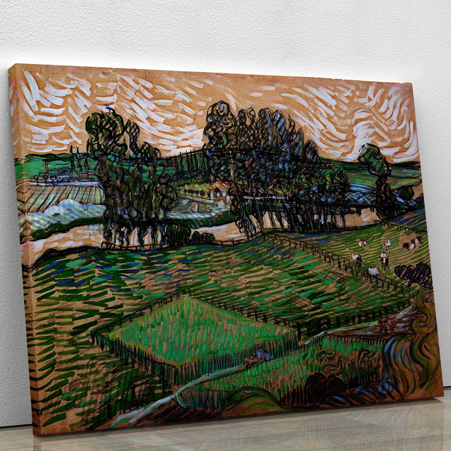 Landscape with Bridge across the Oise by Van Gogh Canvas Print or Poster