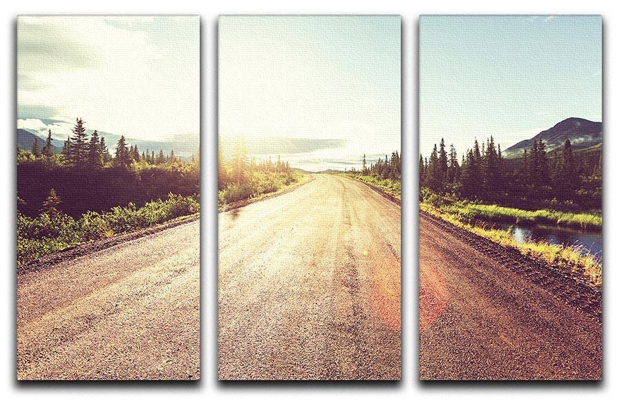 Landscapes on Denali highway 3 Split Panel Canvas Print - Canvas Art Rocks - 1