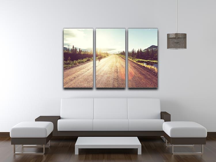 Landscapes on Denali highway 3 Split Panel Canvas Print - Canvas Art Rocks - 3
