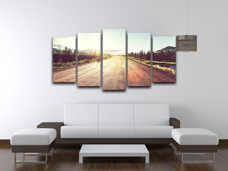 Landscapes on Denali highway 5 Split Panel Canvas  - Canvas Art Rocks - 3