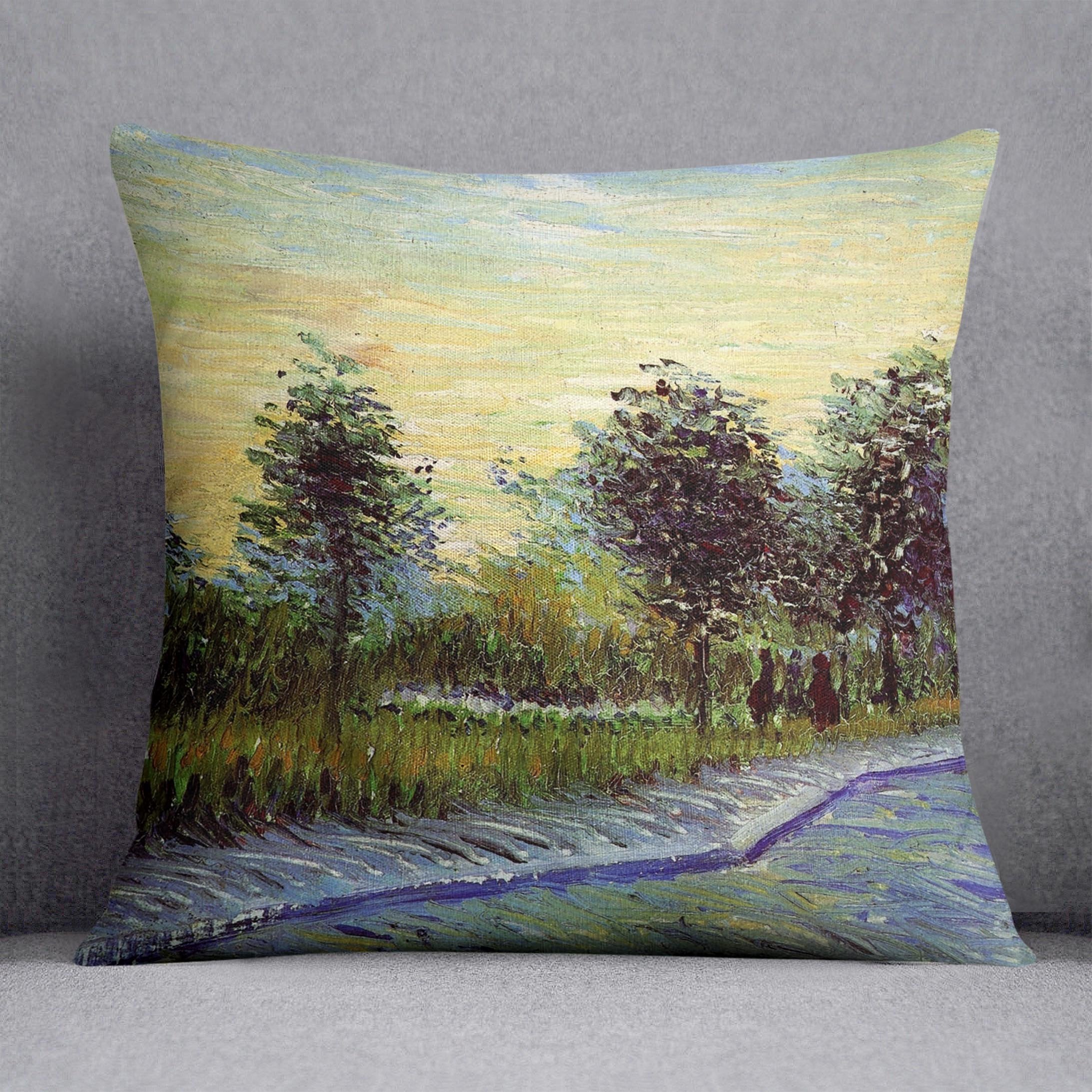 Lane in Voyer d Argenson Park at Asnieres by Van Gogh Throw Pillow