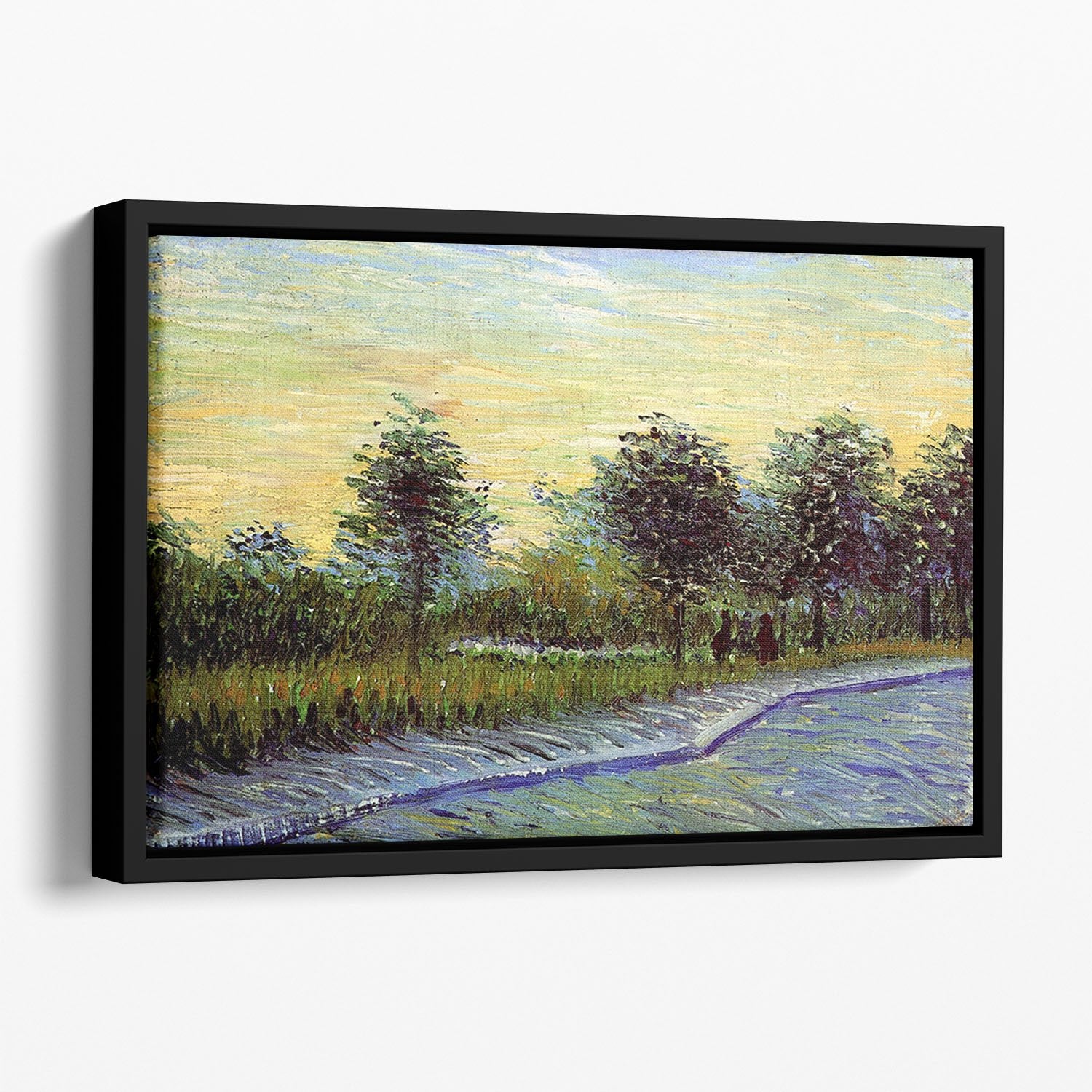 Lane in Voyer d Argenson Park at Asnieres by Van Gogh Floating Framed Canvas
