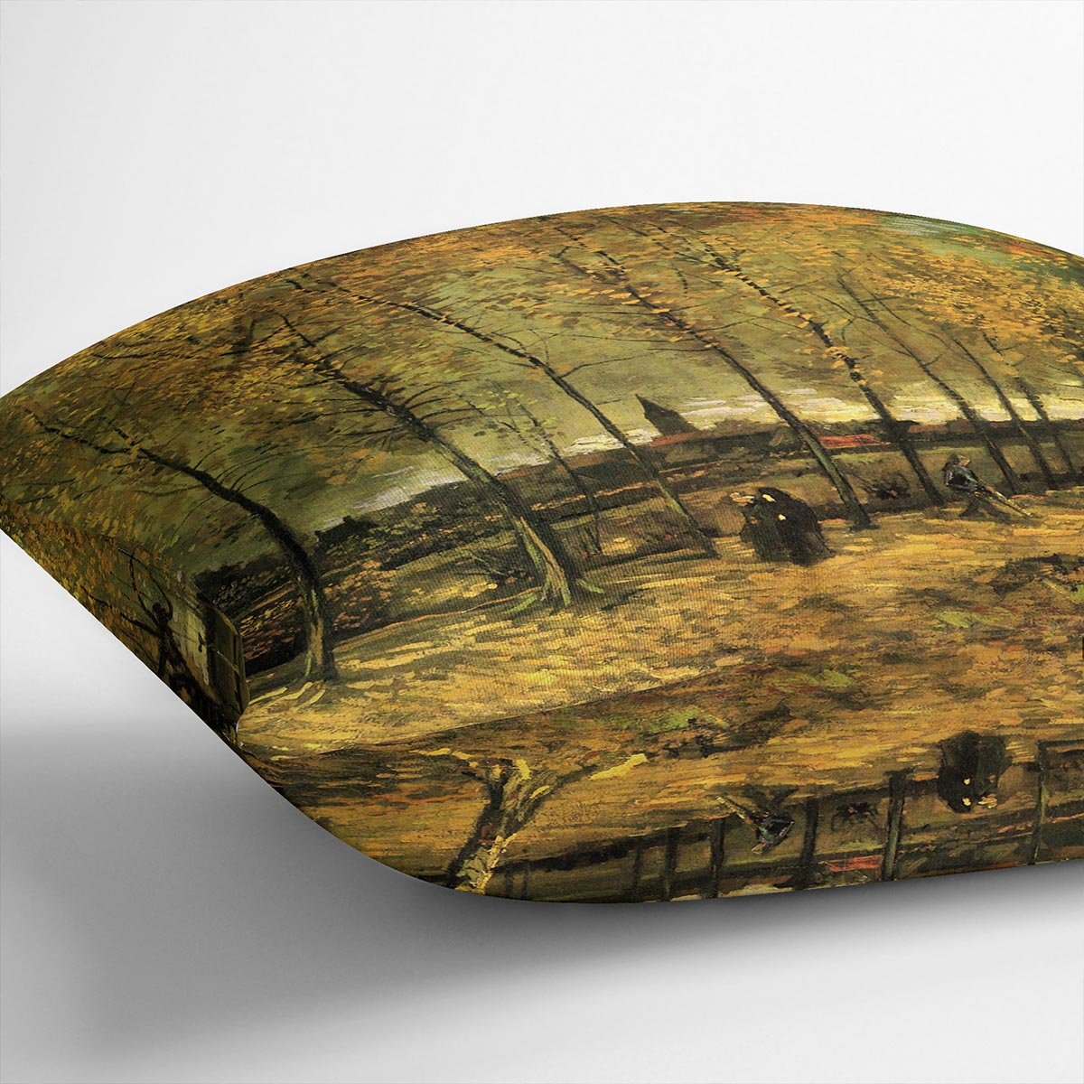 Lane with Poplars by Van Gogh Throw Pillow