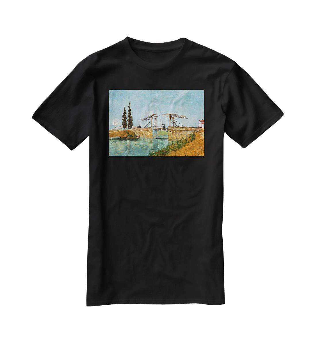 Langlois Bridge by Van Gogh T-Shirt - Canvas Art Rocks - 1