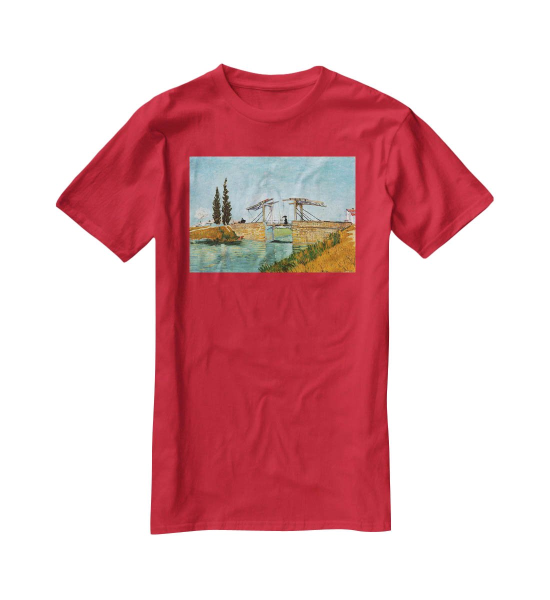 Langlois Bridge by Van Gogh T-Shirt - Canvas Art Rocks - 4