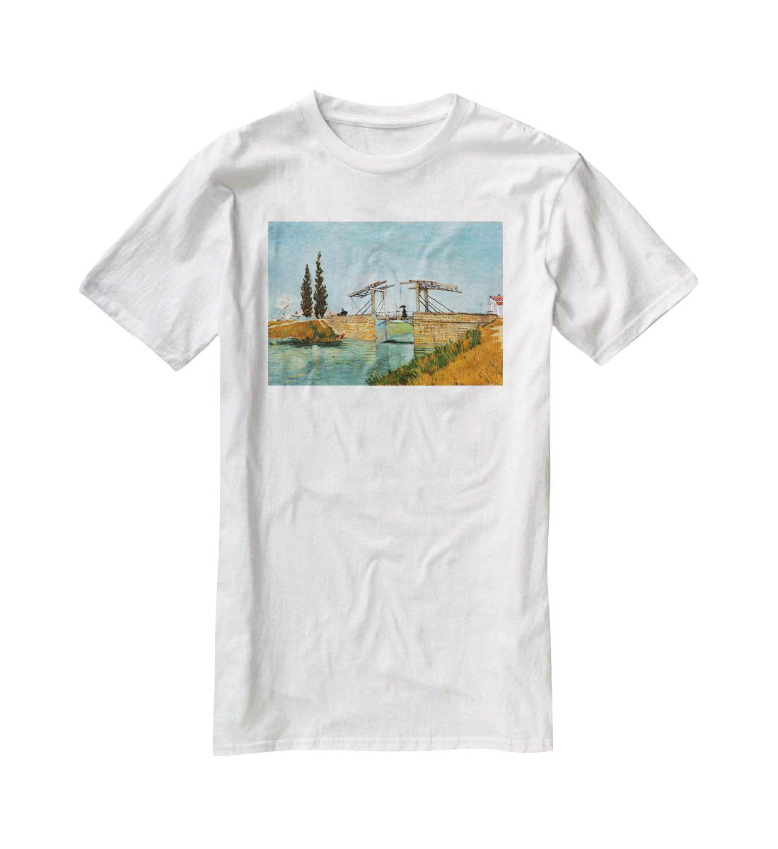 Langlois Bridge by Van Gogh T-Shirt - Canvas Art Rocks - 5