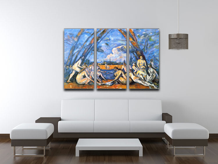 Large Bathers 2 by Cezanne 3 Split Panel Canvas Print - Canvas Art Rocks - 3