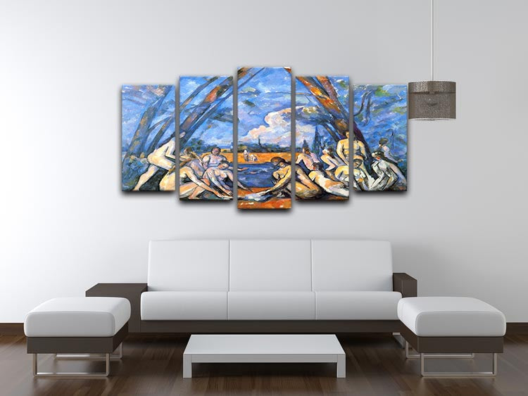 Large Bathers 2 by Cezanne 5 Split Panel Canvas - Canvas Art Rocks - 3