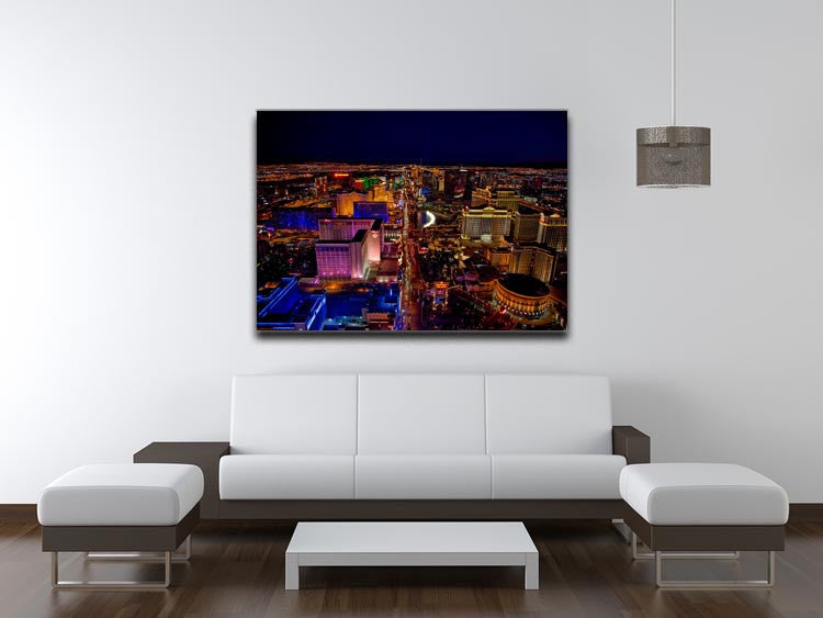 Las Vegas At Night Print - Canvas Art Rocks - 4