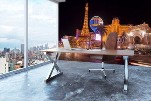 Las Vegas Blvd at Flamingo Wall Mural Wallpaper - Canvas Art Rocks - 3