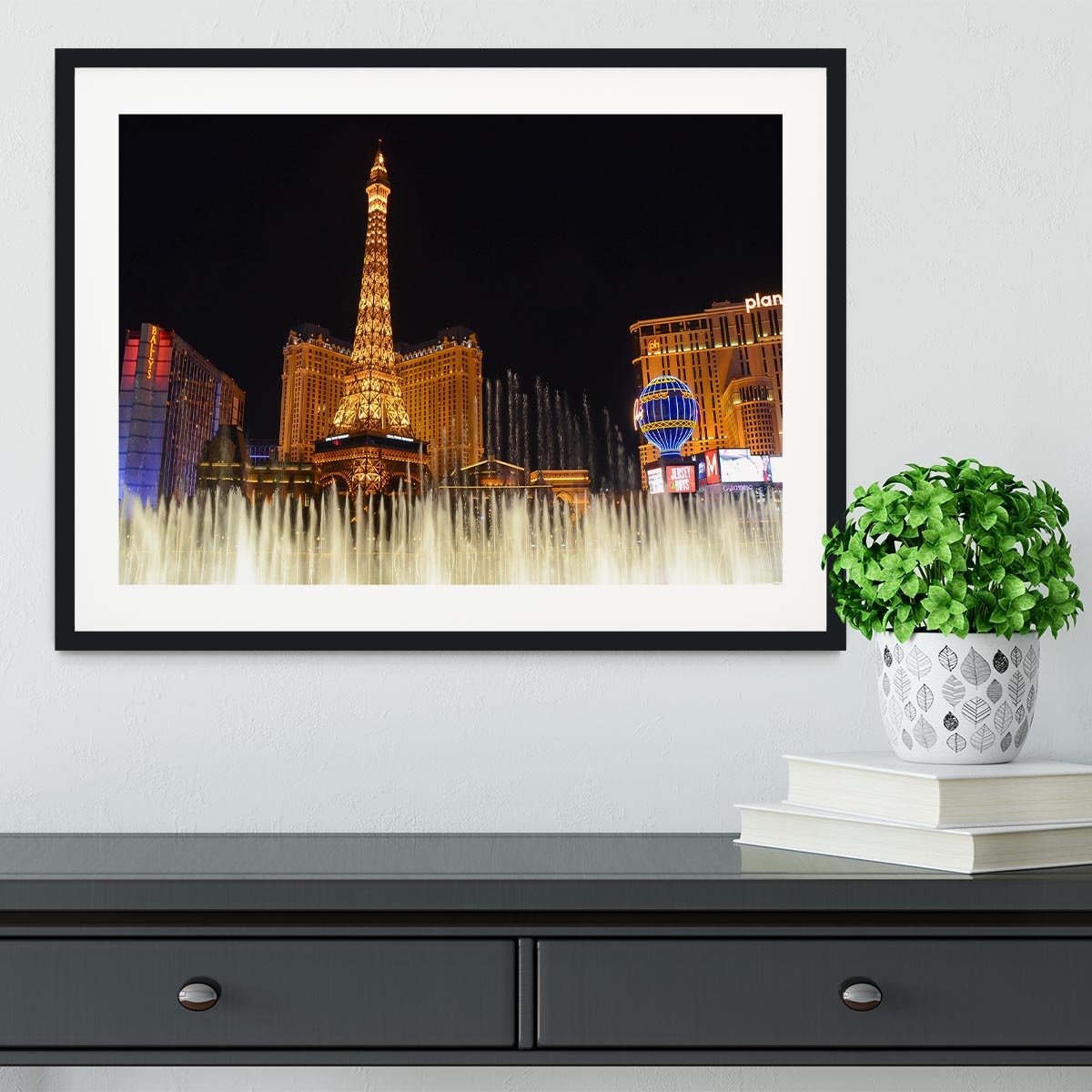 Las Vegas Paris Statue Framed Print - Canvas Art Rocks - 1