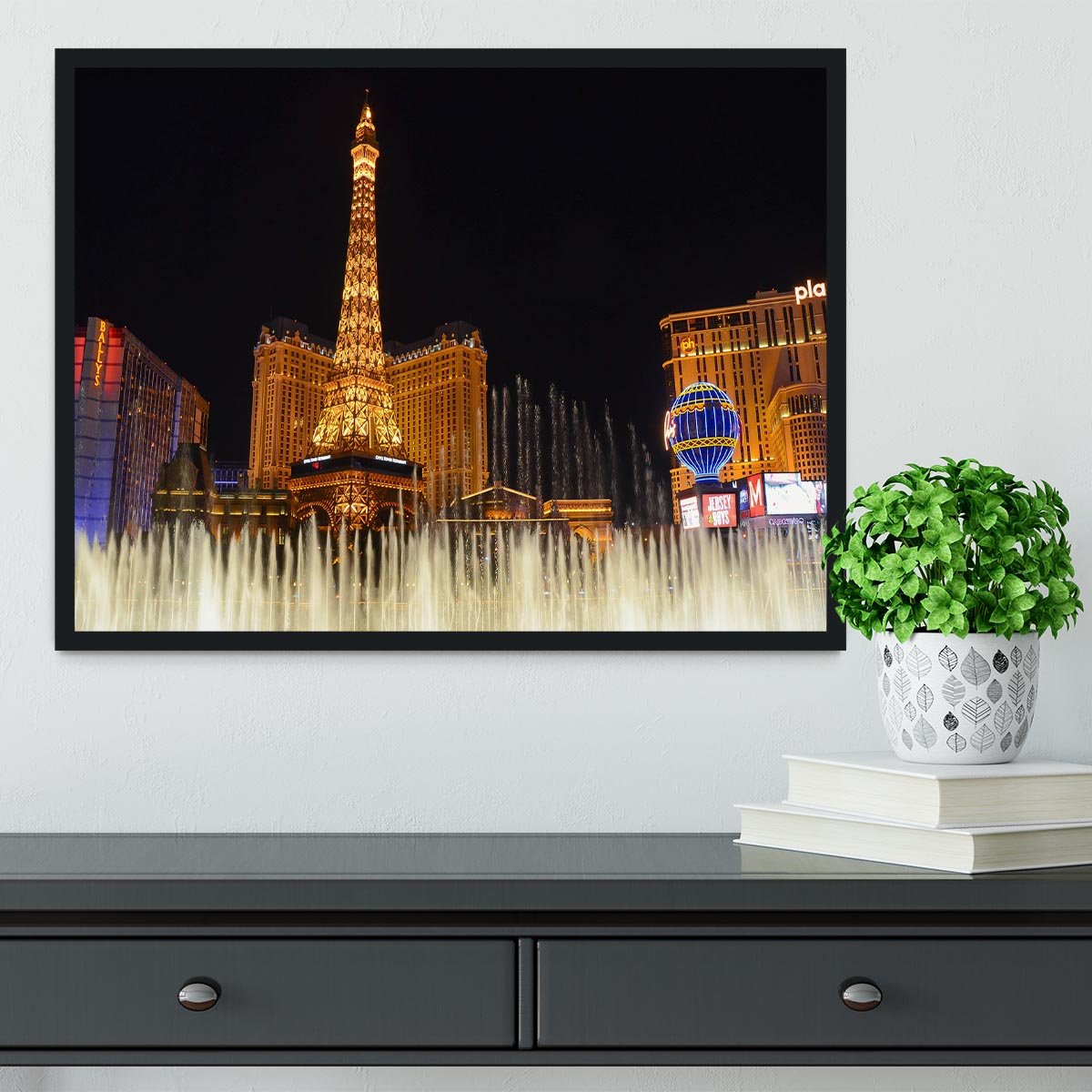 Las Vegas Paris Statue Framed Print - Canvas Art Rocks - 2