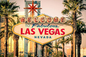 Las Vegas Welcomes You Wall Mural Wallpaper - Canvas Art Rocks - 1