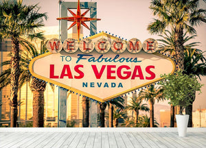 Las Vegas Welcomes You Wall Mural Wallpaper - Canvas Art Rocks - 4