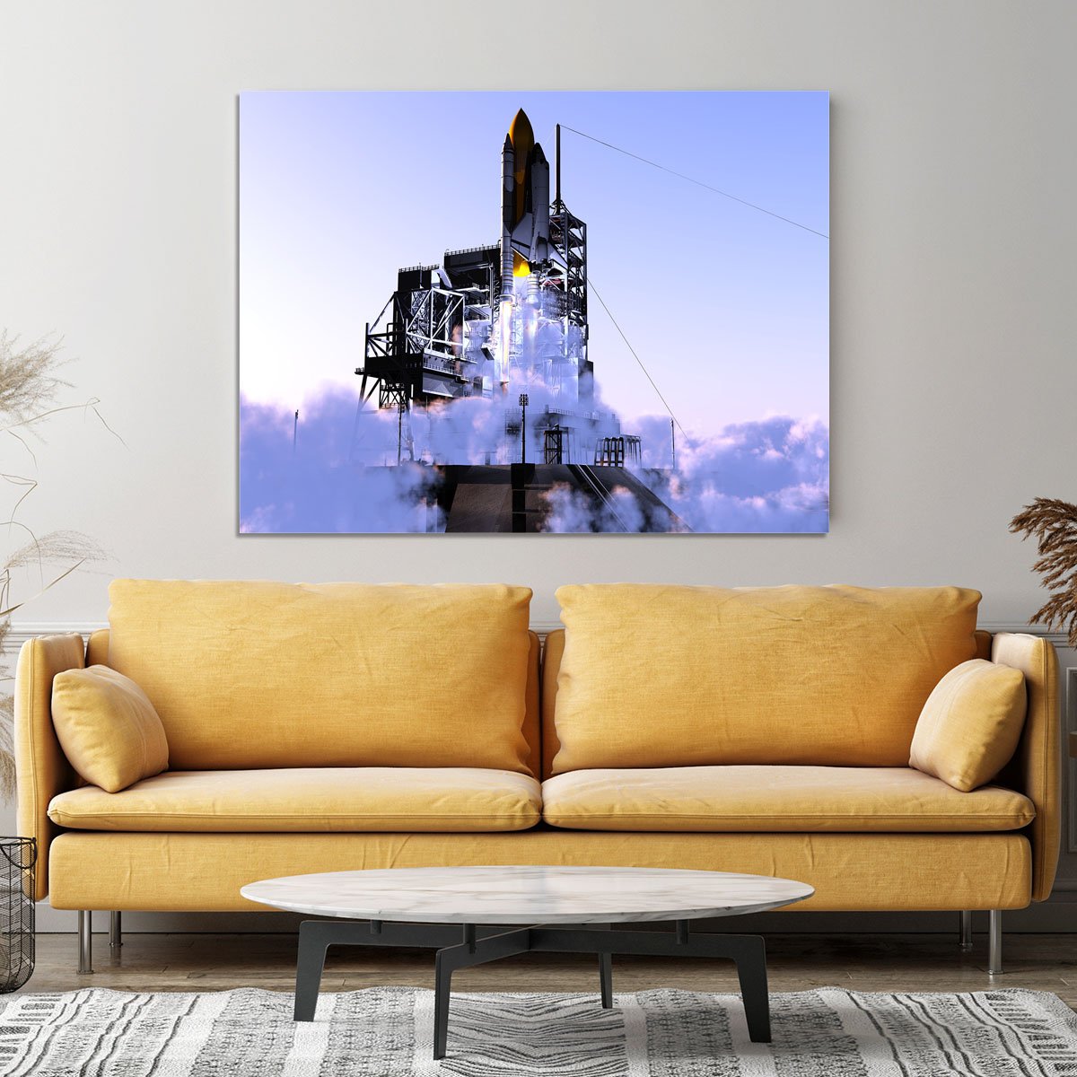 Launch a spacecraft into space Canvas Print or Poster