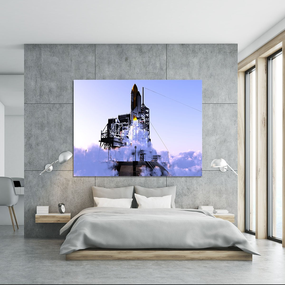 Launch a spacecraft into space Canvas Print or Poster
