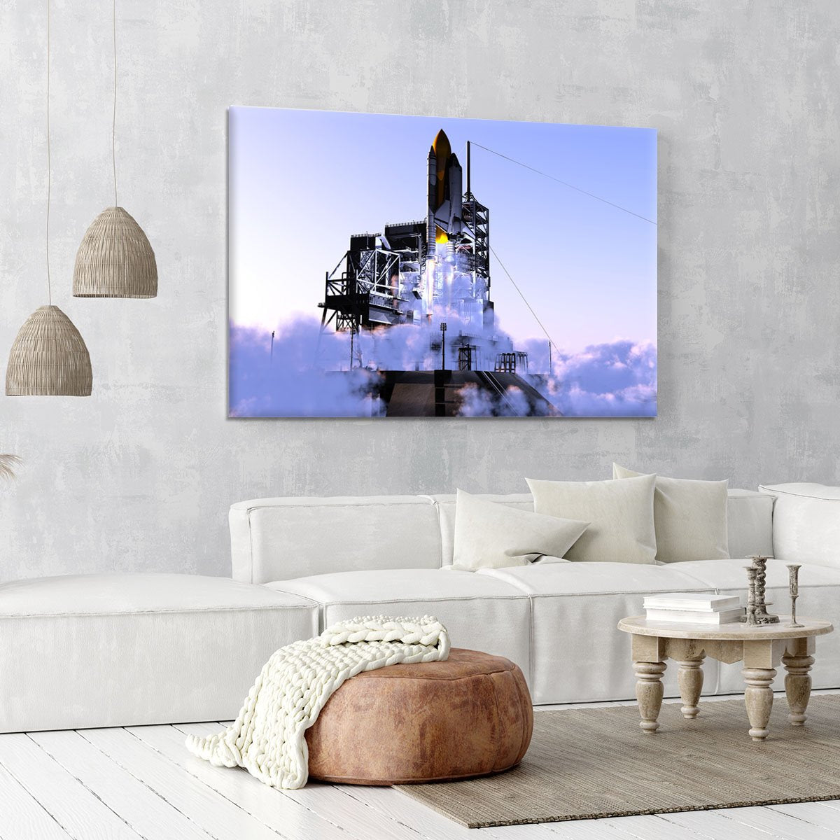 Launch a spacecraft into space Canvas Print or Poster