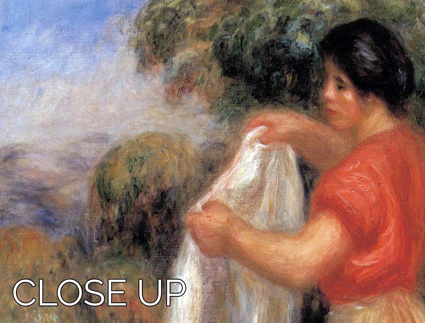 Laundresses 2 by Renoir 3 Split Panel Canvas Print - Canvas Art Rocks - 3