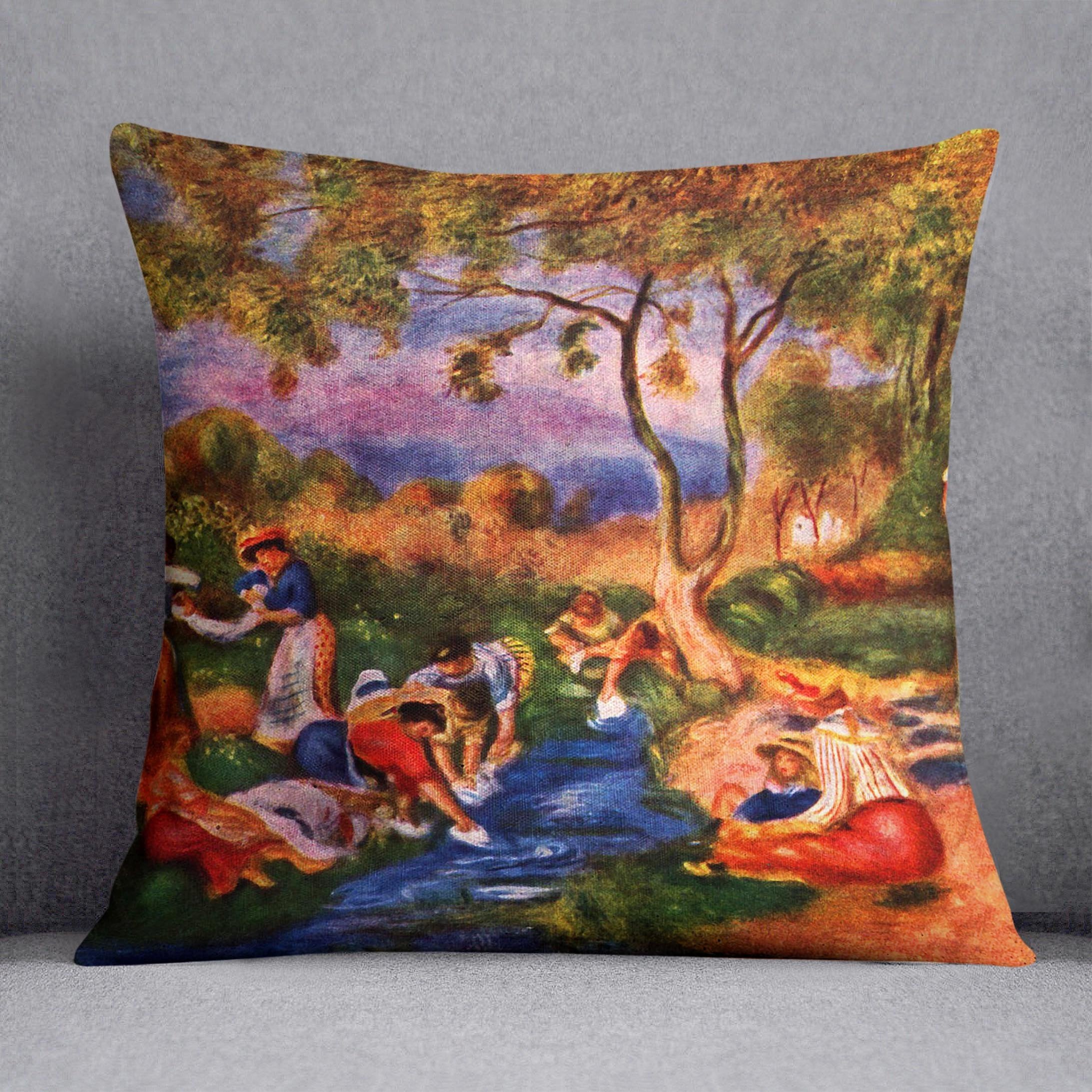 Laundresses by Renoir Throw Pillow