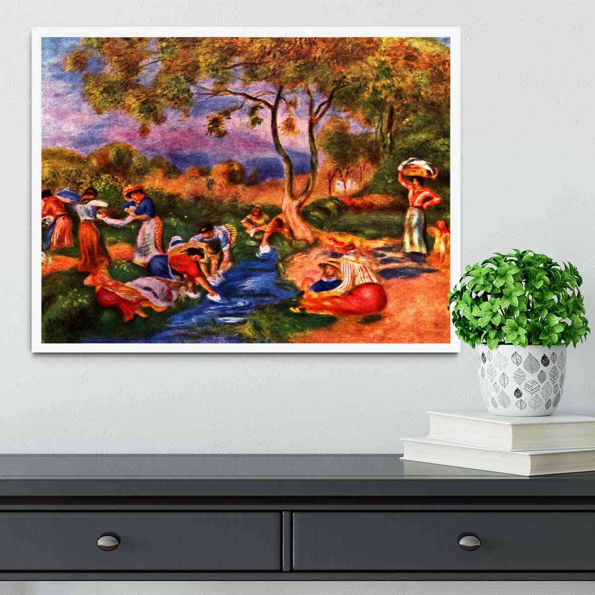 Laundresses by Renoir Framed Print - Canvas Art Rocks -6