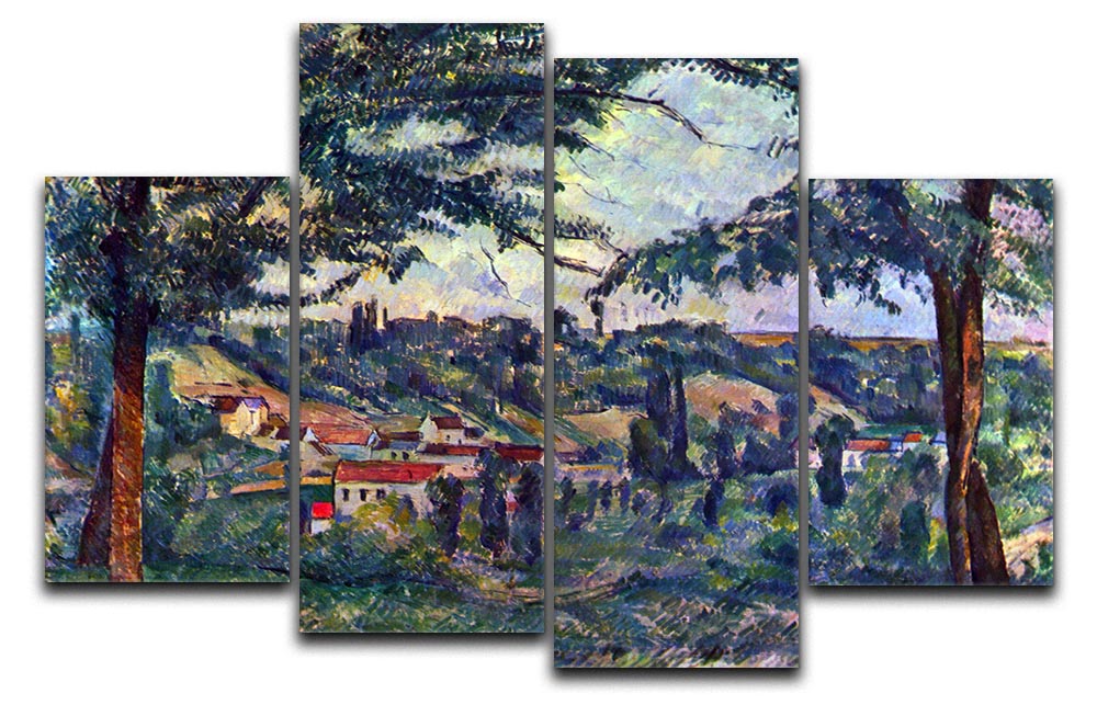 Le Chateau Noir by Cezanne 4 Split Panel Canvas - Canvas Art Rocks - 1