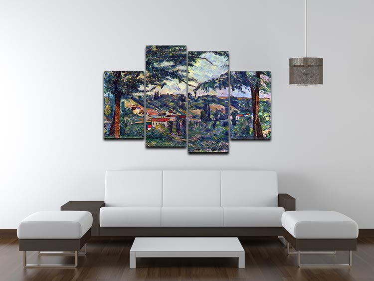 Le Chateau Noir by Cezanne 4 Split Panel Canvas - Canvas Art Rocks - 3