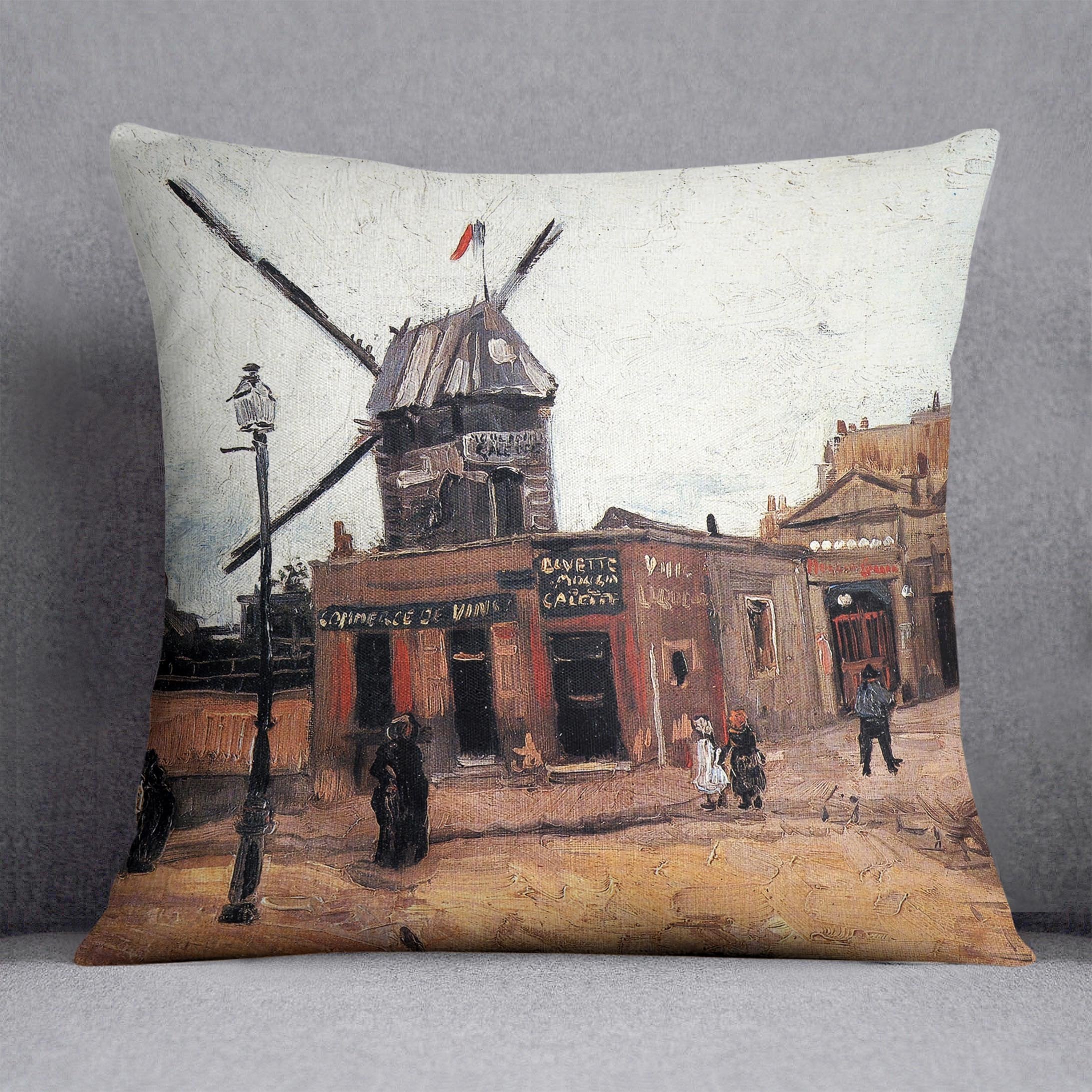 Le Moulin de la Galette 3 by Van Gogh Throw Pillow