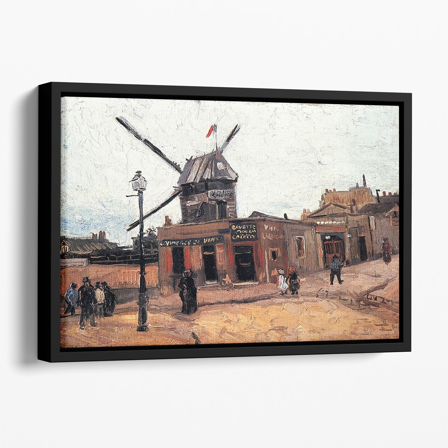 Le Moulin de la Galette 3 by Van Gogh Floating Framed Canvas