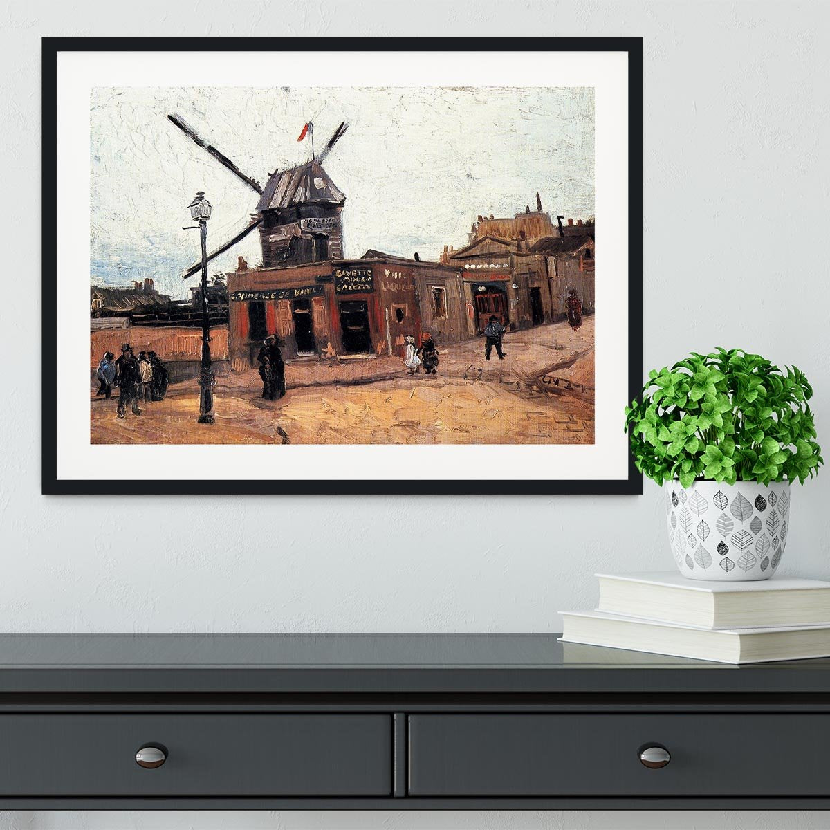 Le Moulin de la Galette 3 by Van Gogh Framed Print - Canvas Art Rocks - 1
