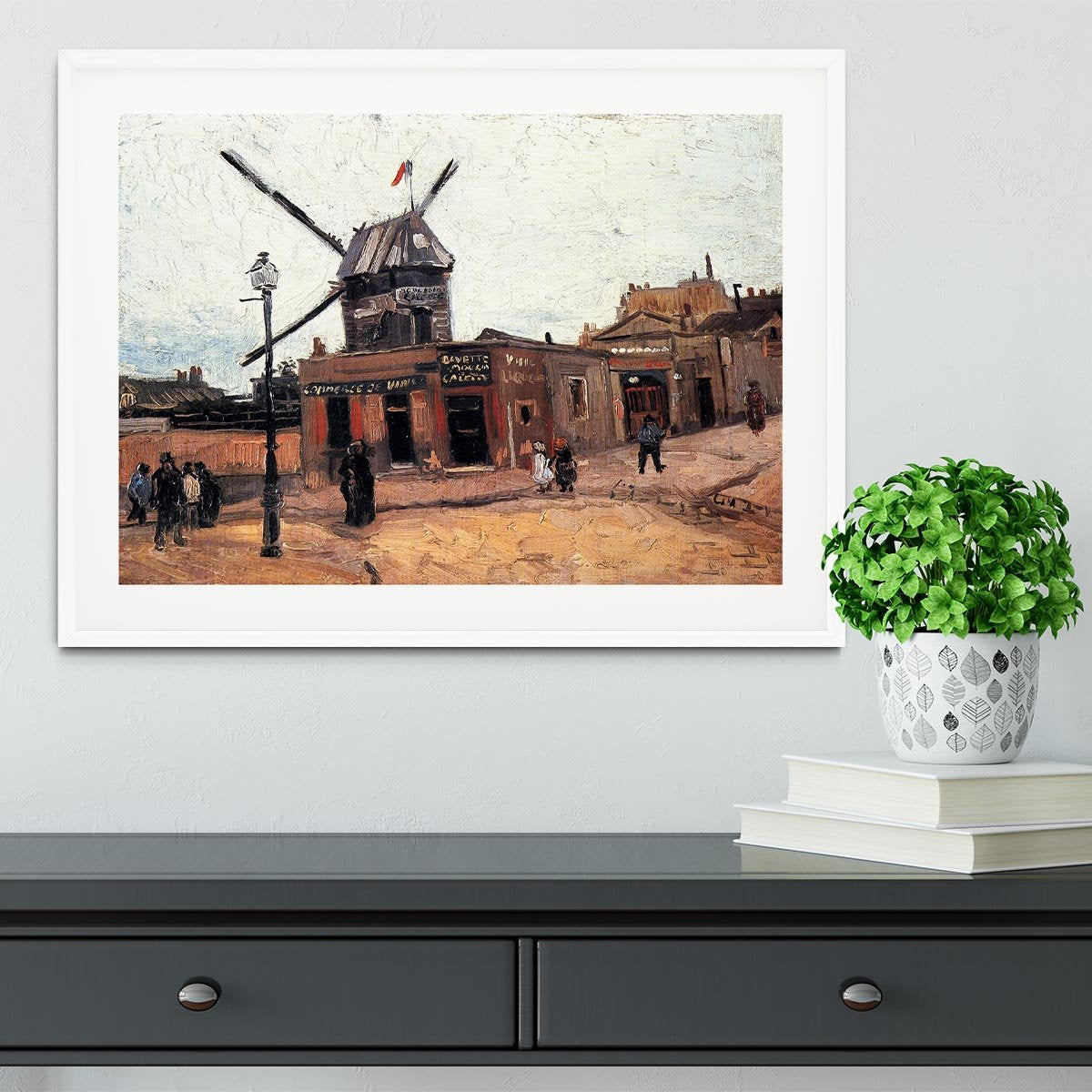 Le Moulin de la Galette 3 by Van Gogh Framed Print - Canvas Art Rocks - 5