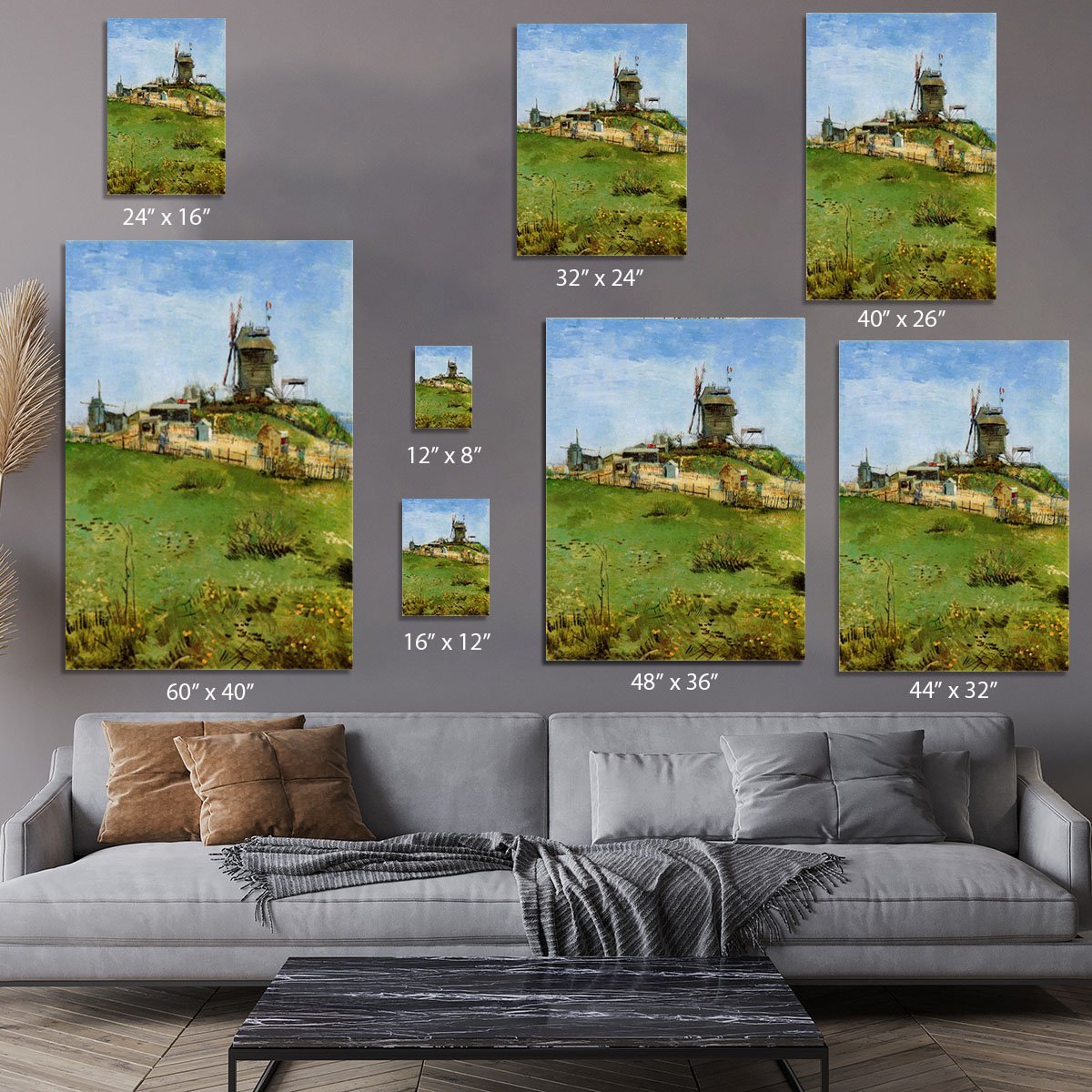 Le Moulin de la Galette 4 by Van Gogh Canvas Print or Poster