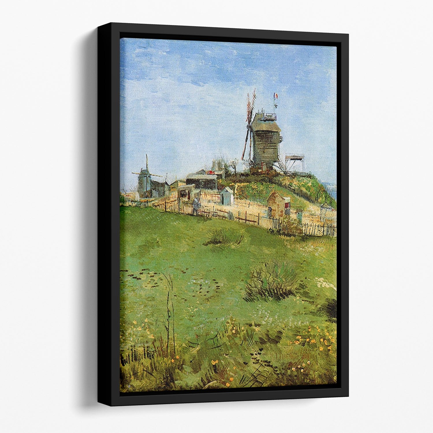 Le Moulin de la Galette 4 by Van Gogh Floating Framed Canvas