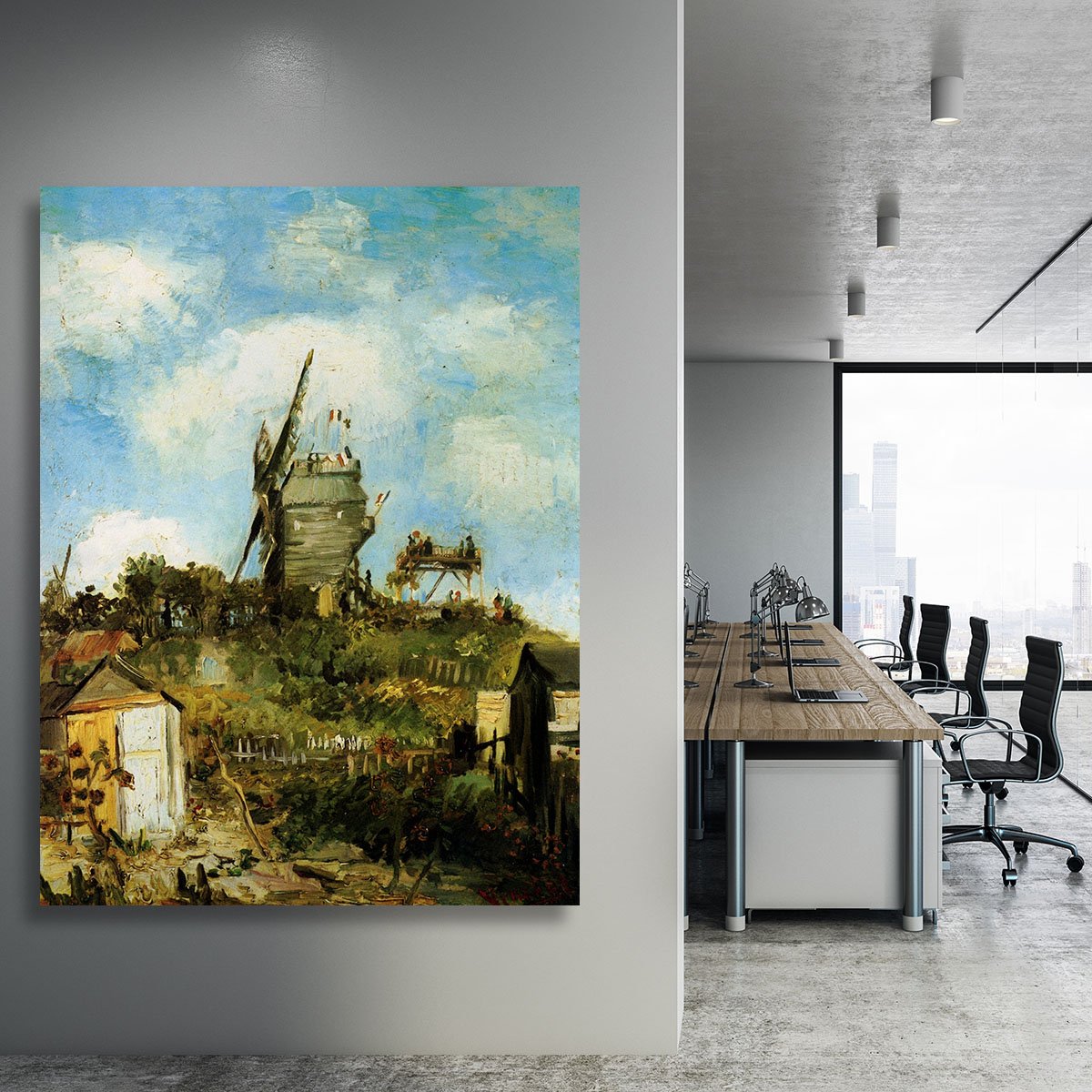 Le Moulin de la Galette by Van Gogh Canvas Print or Poster