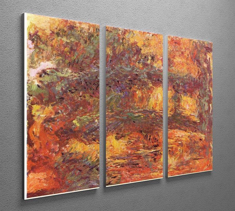 Le Pont Japonais 1922 by Monet Split Panel Canvas Print - Canvas Art Rocks - 4