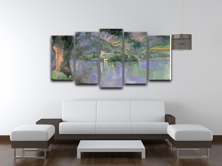 Le lac d Annecy 1896 by Cezanne 5 Split Panel Canvas - Canvas Art Rocks - 3