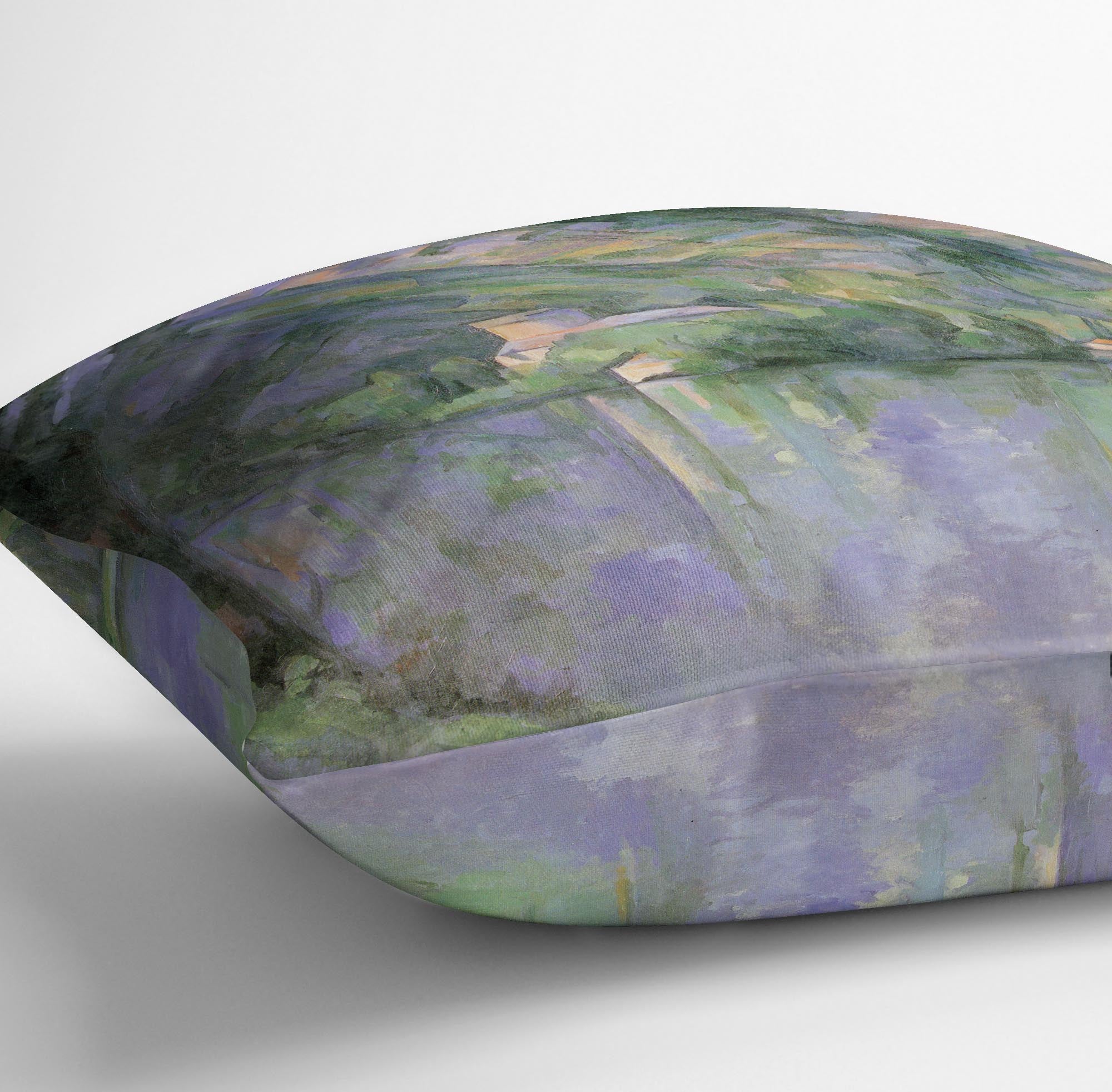 Le lac d Annecy 1896 by Cezanne Cushion - Canvas Art Rocks - 3