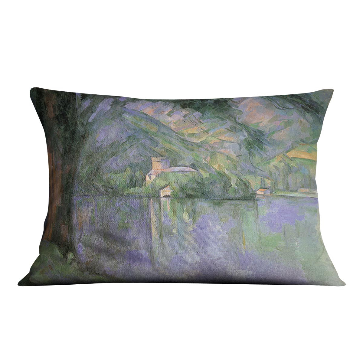 Le lac d Annecy 1896 by Cezanne Cushion - Canvas Art Rocks - 4