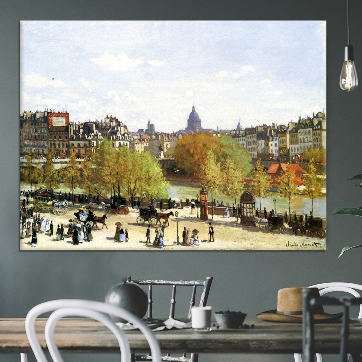 Le quai du Louvre by Monet Canvas Print or Poster
