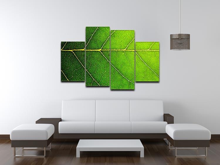 Leaf macro shot 4 Split Panel Canvas  - Canvas Art Rocks - 3