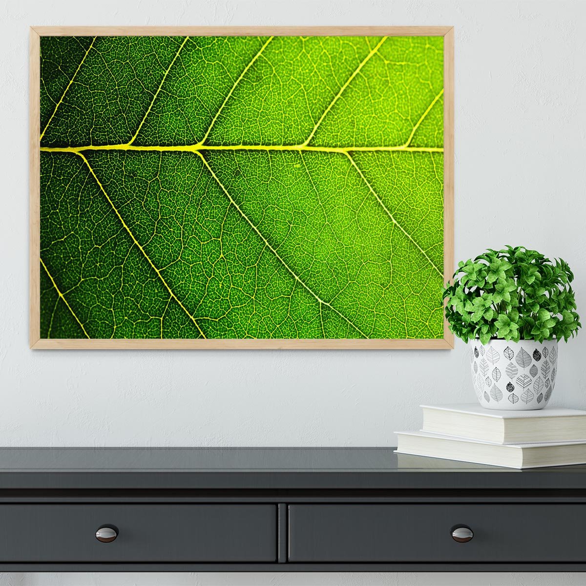 Leaf macro shot Framed Print - Canvas Art Rocks - 4