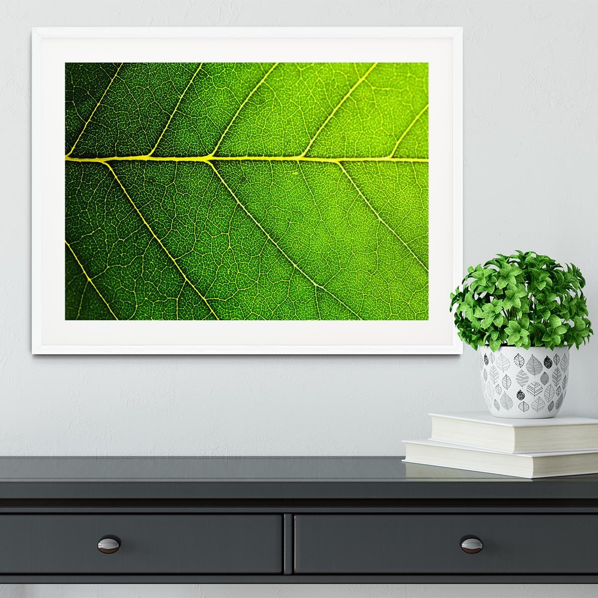 Leaf macro shot Framed Print - Canvas Art Rocks - 5